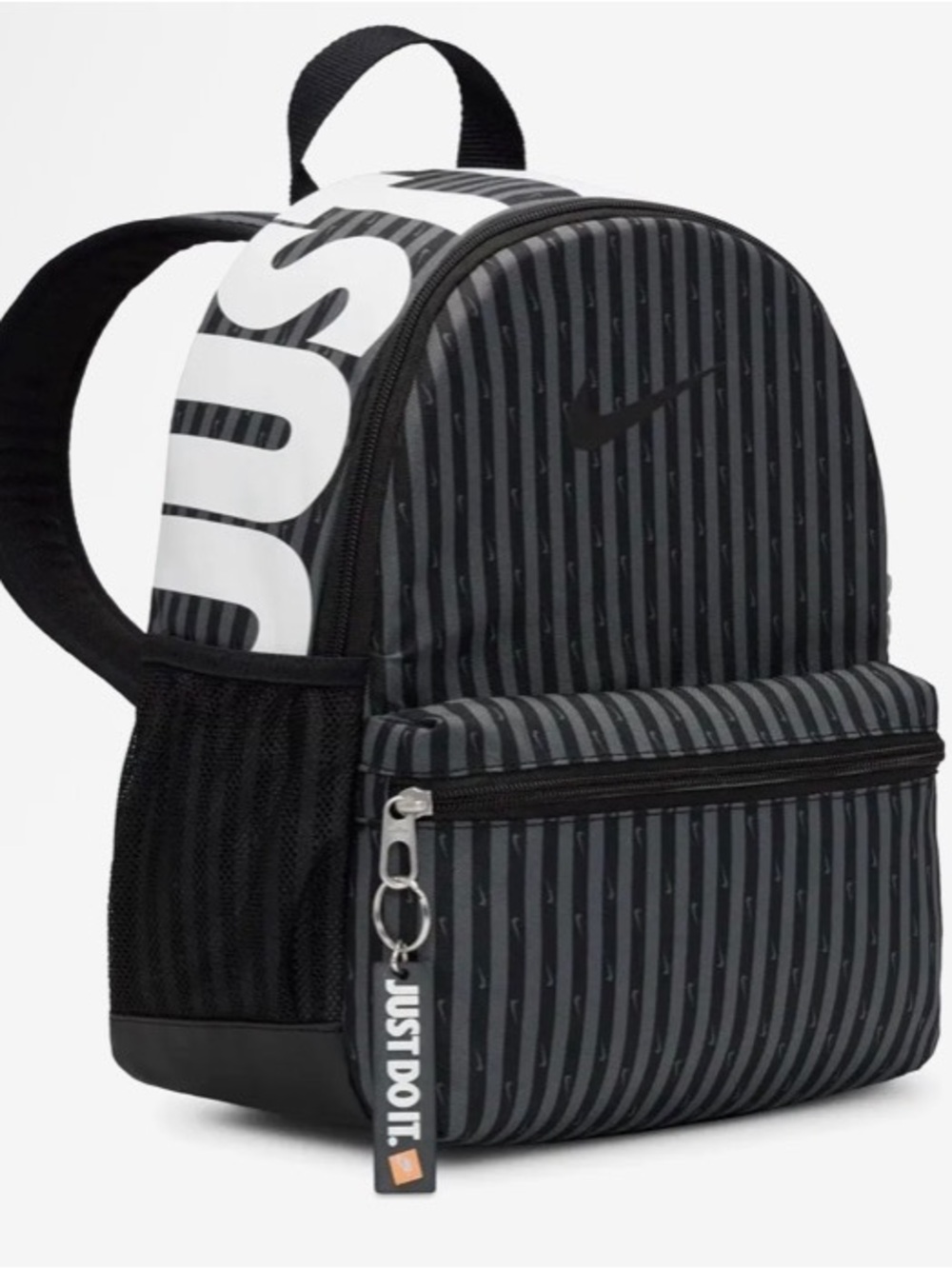 Nike Black & Gray Striped Backpack